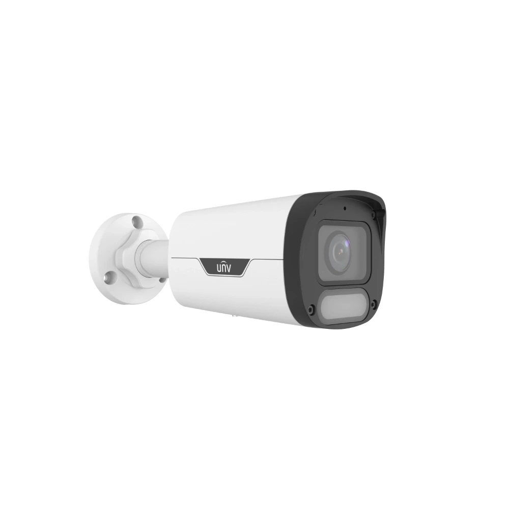 Cámara Bullet IP PoE 4MP 2.8mm Color WISE ISP 30m IP67 Micrófono inteligentes IPC2314LE-ADF28KM-WP Uniview